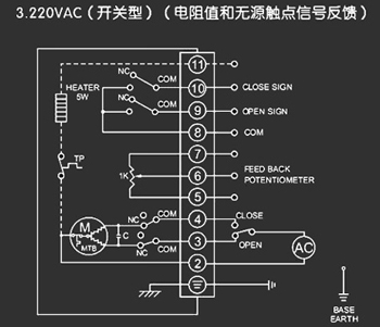 220VAC開關型<a href='http://qdvulug.cn/Product/diefa/diandongdiefa/' target='_blank'>電動<a href='http://qdvulug.cn/Product/diefa/' target='_blank'>蝶閥</a></a>接線圖